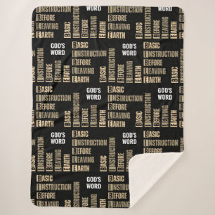 BIBLE Basic Instruction Before Leaving Earth Sherpa Blanket