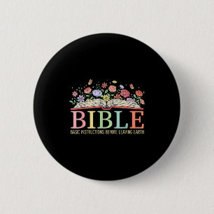 Bible Basic Instructions Before Leaving Earth Chri 6 Cm Round Badge