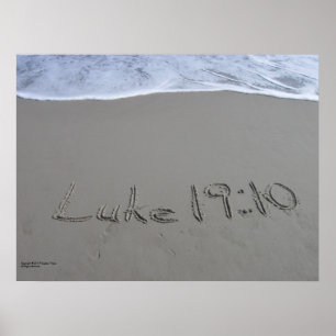 Bible Beach Art poster - Luke 19:10