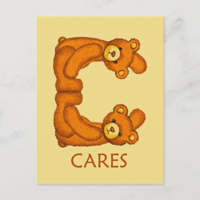 Bible Bears ~ Cares Scripture Postcard (Front)