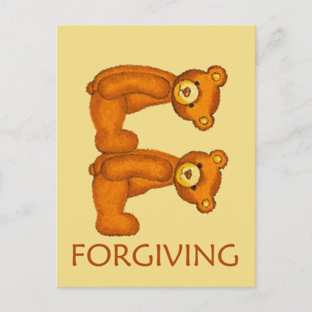 Bible Bears ~ Forgiving Scripture Postcard (Front)