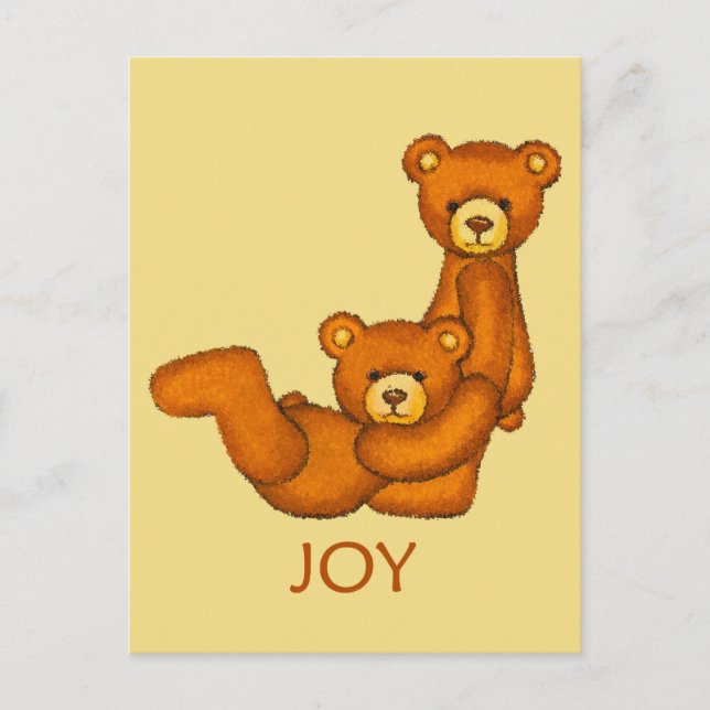 Bible Bears ~ Joy Scripture Postcard (Front)