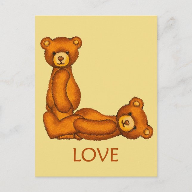 Bible Bears ~ Love Scripture 2 ~ Flashcards Postcard (Front)