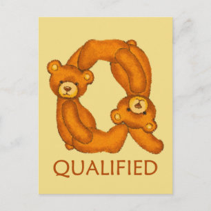 Bible Bears ~ Qualified Scripture ~ Flashcard Postcard