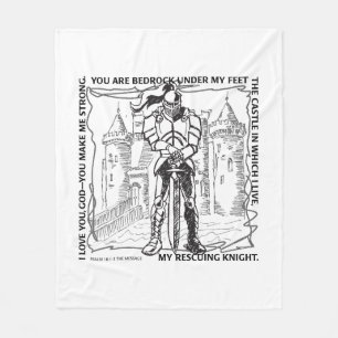 BIBLE CINDERELLA BEDROCK, CASTLE, RESCUING KNIGHT FLEECE BLANKET