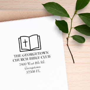 Bible Custom Elegant Return Address Rubber Stamp