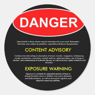 Bible Danger Sticker