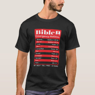Bible Emergency Numbers Christian  1 T-Shirt