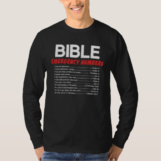Bible Emergency Numbers Christian Bible Jesus T-Shirt
