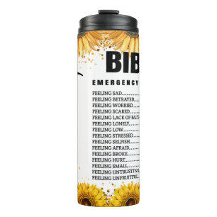 Bible Emergency Numbers Thermal Tumbler