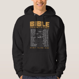 Bible Emergency Numbers Verse God Jesus Faith Chri Hoodie