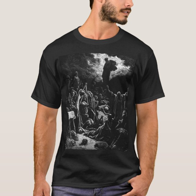 Bible: Ezekiel's Resurrection - Gustave Dore T-Shirt (Front)