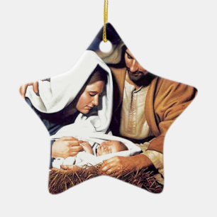 bible faith Jesus Christ inspirational pray prayer Ceramic Tree Decoration