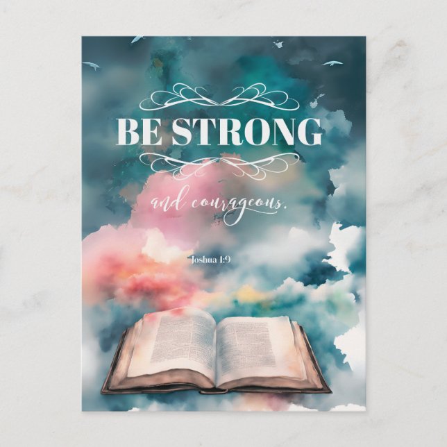Bible Inspired Postcard - Joshua 1:9 (Front)