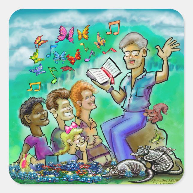 Bible Lesson for Children's Sunday School Class Square Sticker (Front)