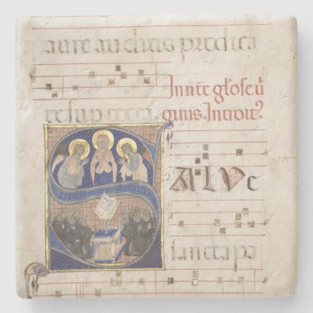 bible manuscript art coaster (Front)