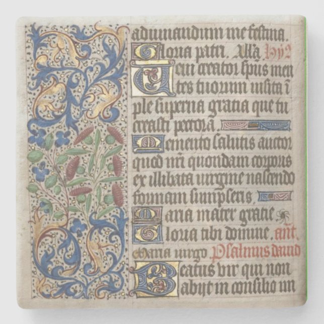 bible manuscript art coaster (Front)