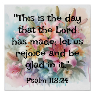 Bible motivational text on floral watercolor poster