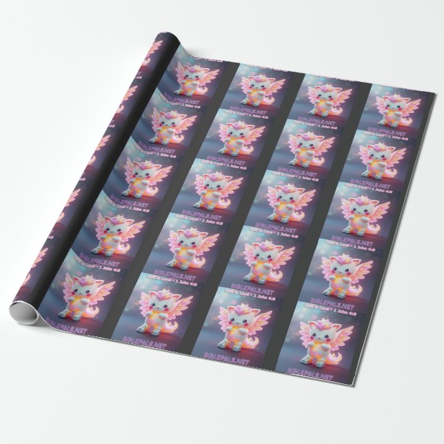 Bible Pals #1 - Nini - God is Love 1 John 4:8 Wrapping Paper (Unrolled)
