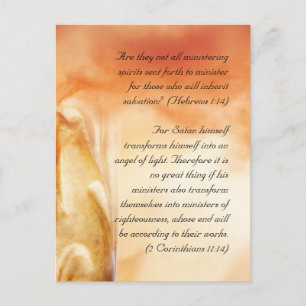 Bible passage, angels postcard