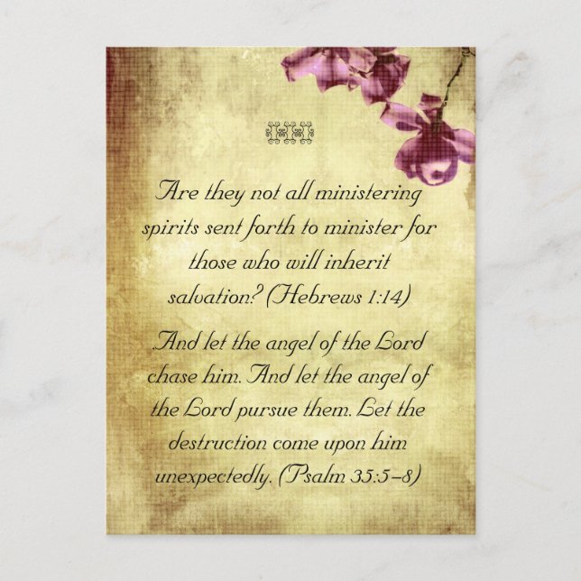 Bible passages angels postcard (Front)