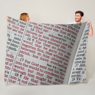 BIBLE PHRASE FLEECE BLANKET