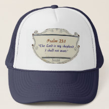 Bible Psalm 23:1 Shield Trucker Hat