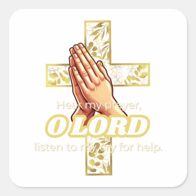 Bible Psalm 39:12  Square Sticker (Front)
