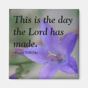 Bible Psalm Flower Magnet