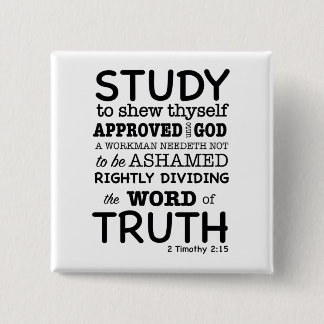 Bible Quote 2 Timothy 2:15 15 Cm Square Badge