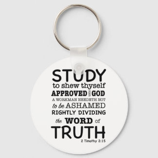 Bible Quote 2 Timothy 2:15 Key Ring