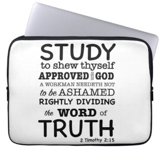 Bible Quote 2 Timothy 2:15 Laptop Sleeve