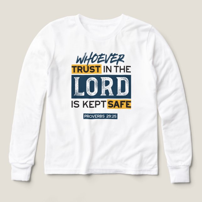 Bible Quote Art - Proverbs 29:25 Trust in God (Design Front)
