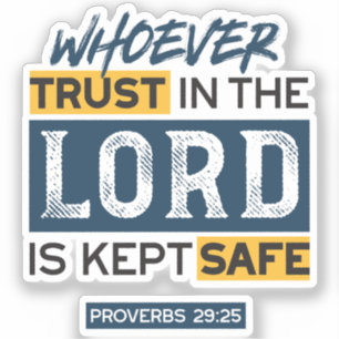 Bible Quote Art - Proverbs 29:25 Trust in God
