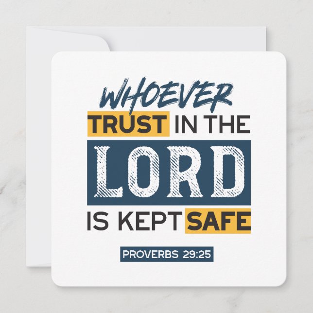Bible Quote Art - Proverbs 29:25 Trust in God (Front)