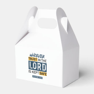 Bible Quote Art - Proverbs 29:25 Trust in God Favour Box