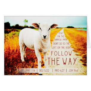 Bible Quote Follow the Way Greeting Card