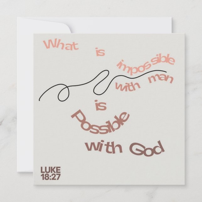 Bible Quote / Greeting Card / Christian (Front)