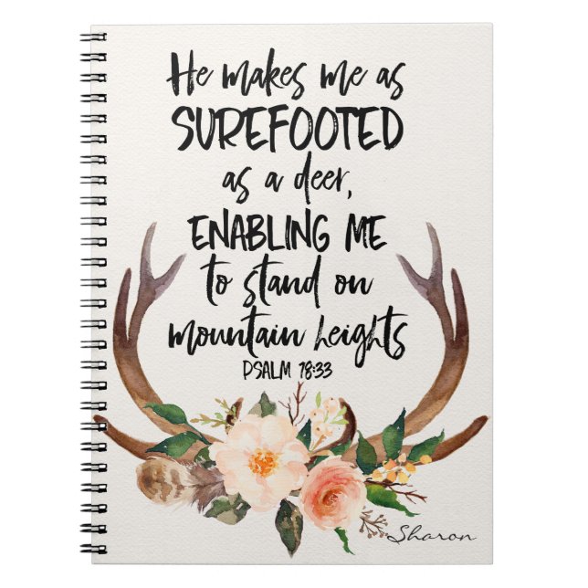 Bible Quote Personalised Notebook (Front)