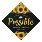 Bible Quote Sunflower Graduation Cap Topper