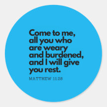 Bible Quotes: Come to me all - blue Bg