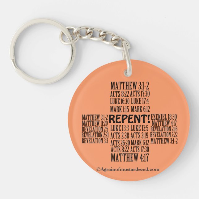 Bible Quotes Inspirational Key Ring (Front)