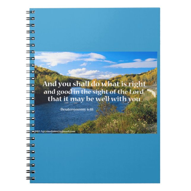 Bible Quotes Spiral Notebook (Front)