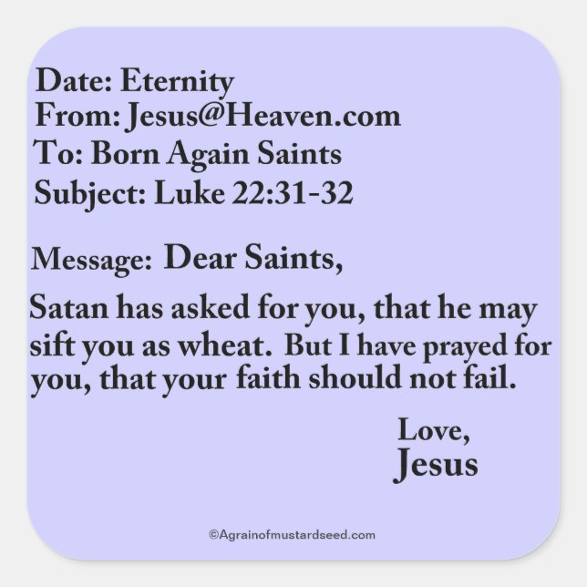 Bible Quotes Square Sticker (Front)