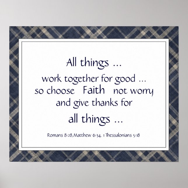 Bible Scripture Encouragement Uplifting Quotes Poster (Front)
