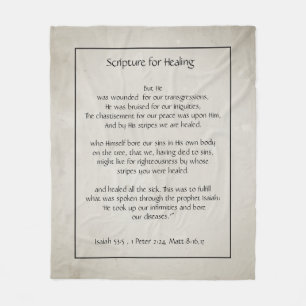 Bible Scripture for Healing Health Sickness Fleece Blanket
