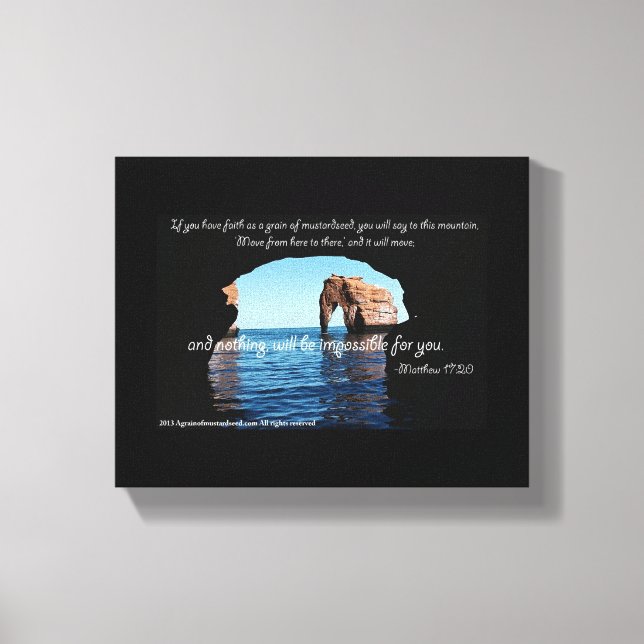 Bible Scripture Inspirational Canvas Print (Front)