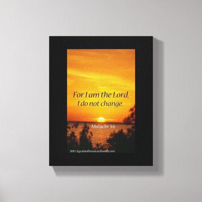 Bible Scripture Inspirational Canvas Print (Front)