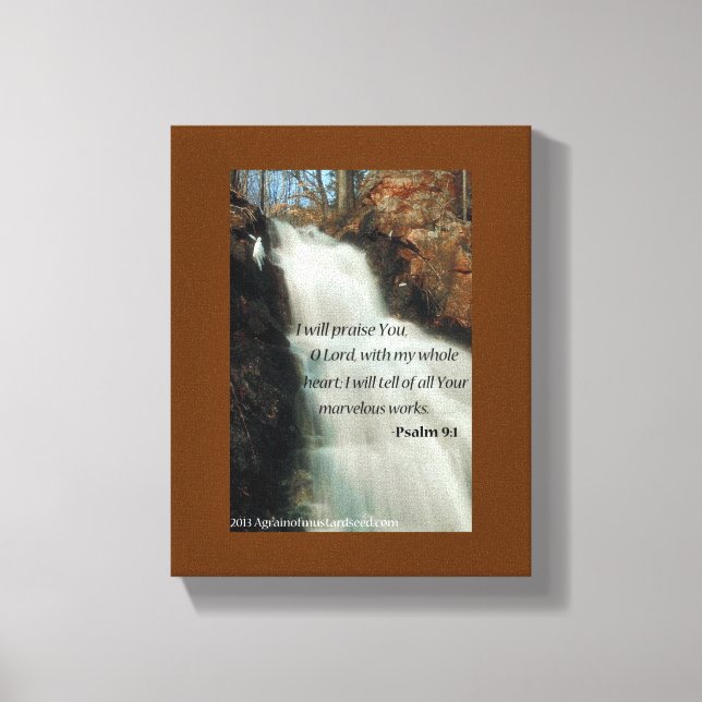 Bible Scripture Inspirational Canvas Print (Front)