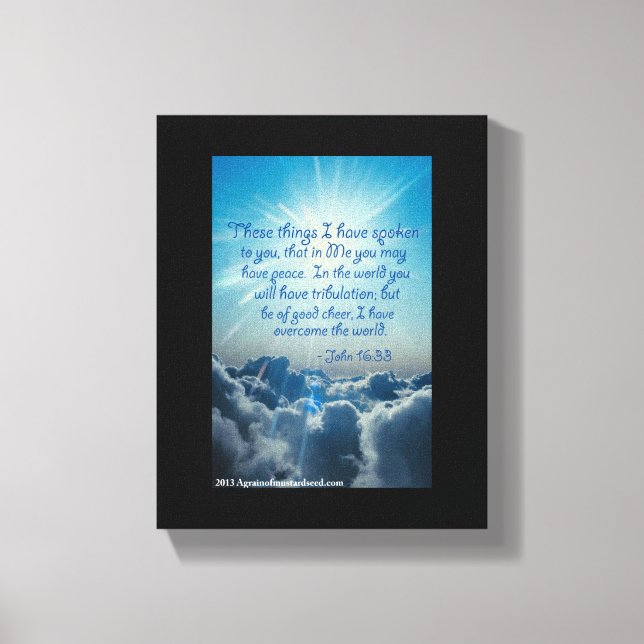 Bible Scripture Inspirational Canvas Print (Front)
